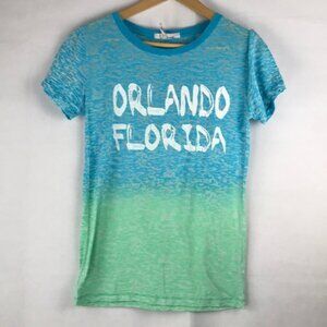 Orlando Florida Burnout  Sheer Tee Size M Lightweight Tropical Vacation Summer